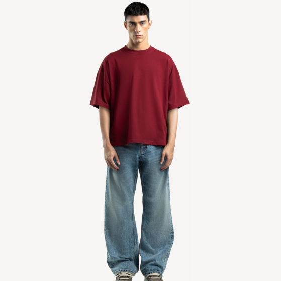 Faded Blue Mid Waist Organic Cotton Loose Fit Denim Jeans Unisex