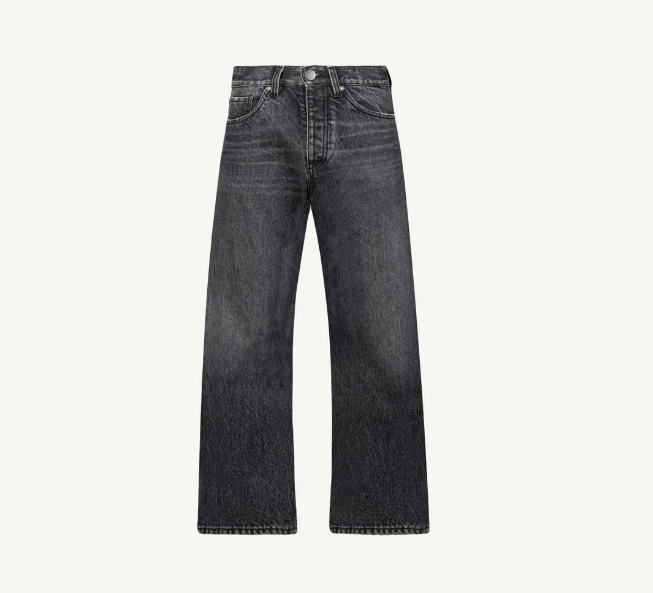 Faded Blue Mid Waist Organic Cotton Loose Fit Denim Jeans Unisex